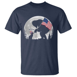 Bigfoot Boop Cat Moon T Shirt Funny Sasquatch Meme 4th of July TS14 Navy Print Your Wear
