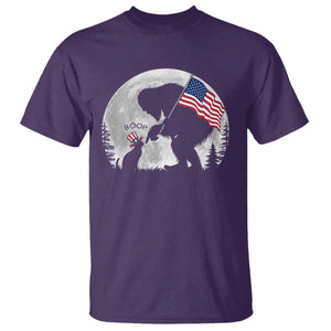 Bigfoot Boop Cat Moon T Shirt Funny Sasquatch Meme 4th of July TS14 Purple Print Your Wear