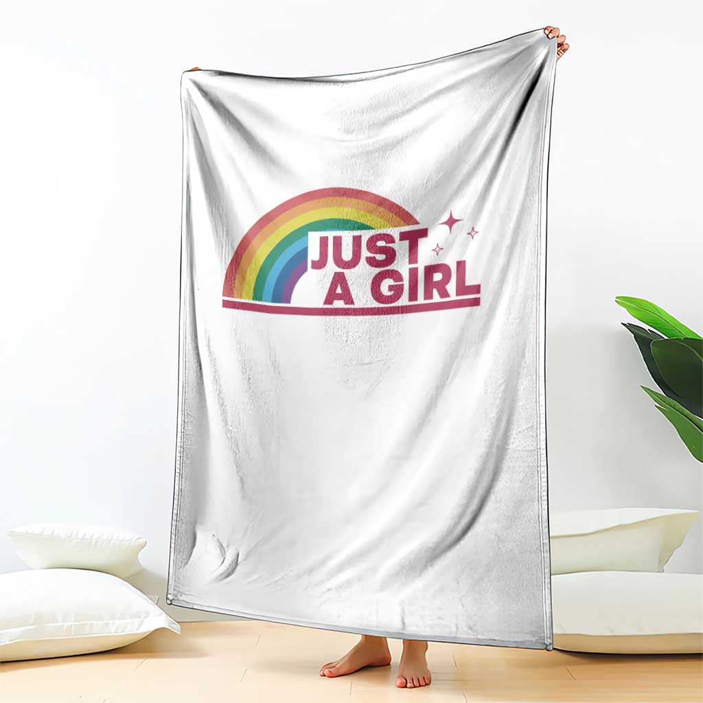 Just A Girl LGBTQ Pride Month Throw Blanket TS14 Print Your Wear