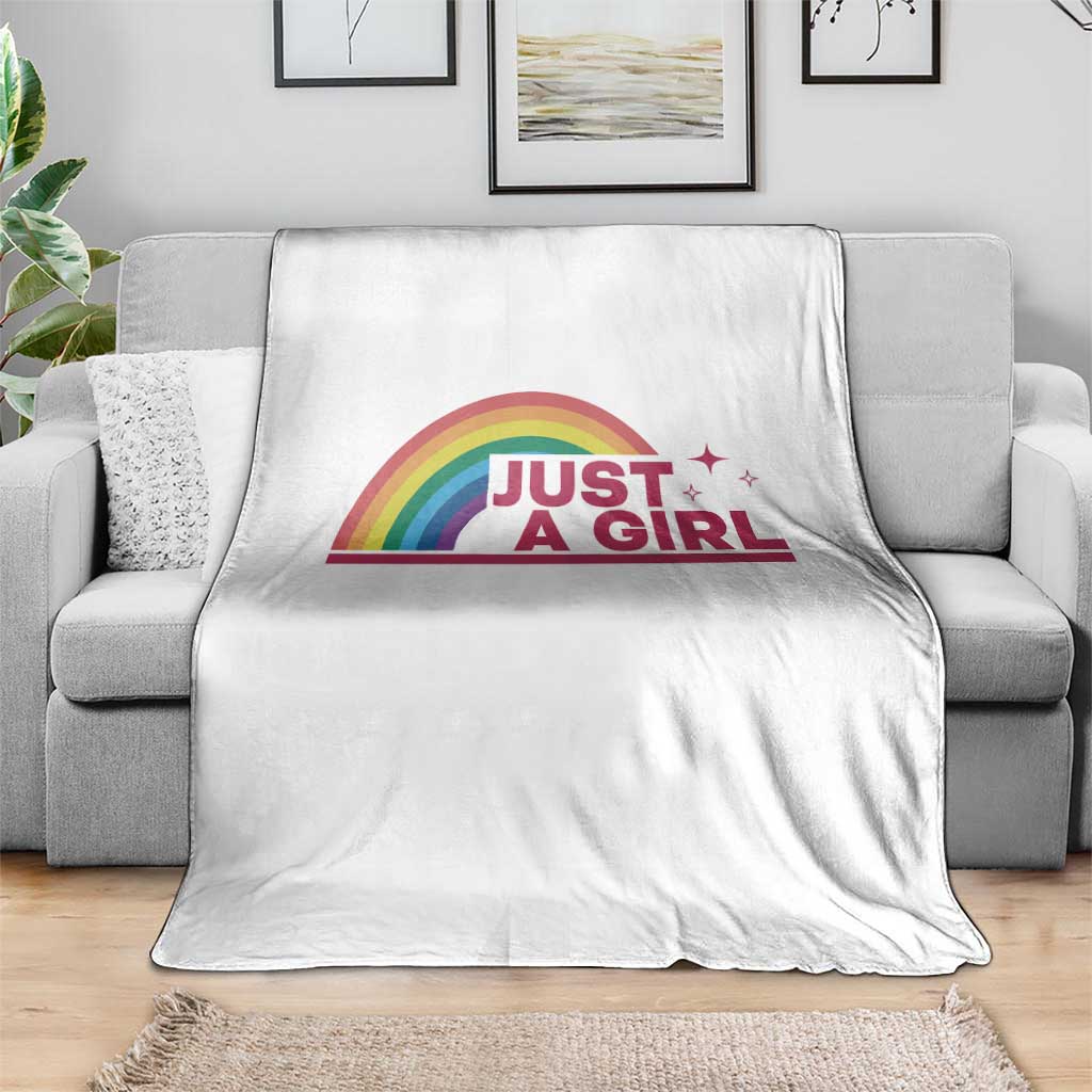 Just A Girl LGBTQ Pride Month Throw Blanket TS14 Print Your Wear