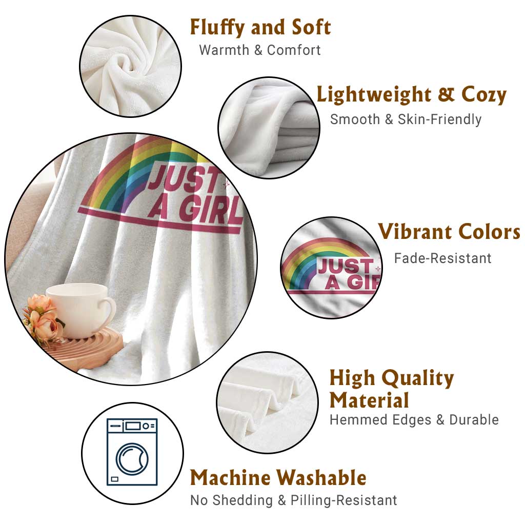 Just A Girl LGBTQ Pride Month Throw Blanket TS14 Print Your Wear
