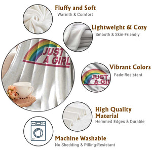 Just A Girl LGBTQ Pride Month Throw Blanket TS14 Print Your Wear