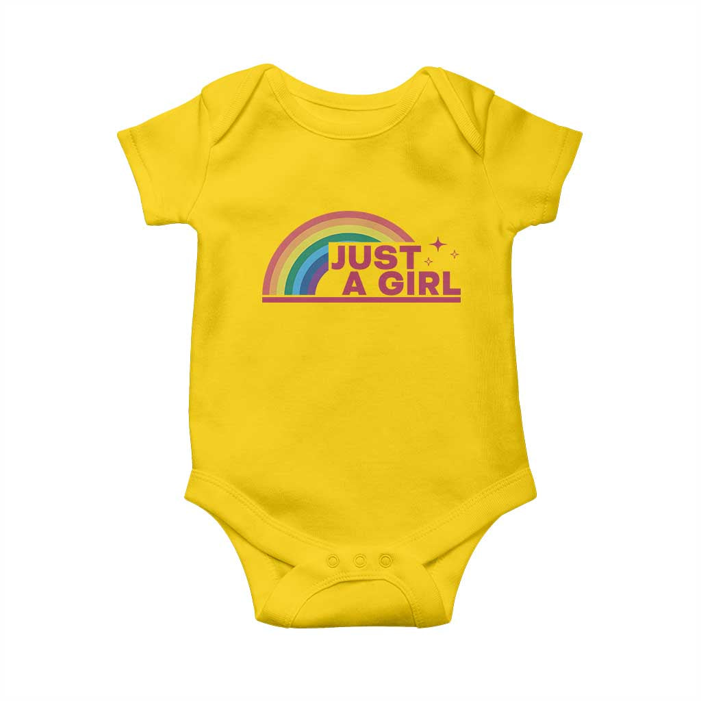 Just A Girl LGBTQ Pride Month Baby Onesie TS14 Daisy Print Your Wear