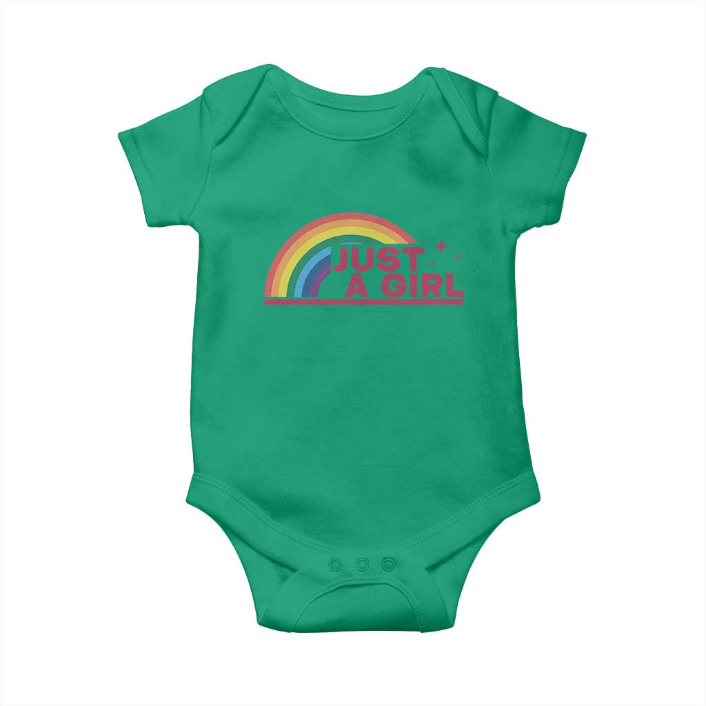 Just A Girl LGBTQ Pride Month Baby Onesie TS14 Irish Green Print Your Wear