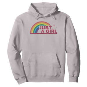 Just A Girl LGBTQ Pride Month Hoodie TS14 Ice Gray Print Your Wear