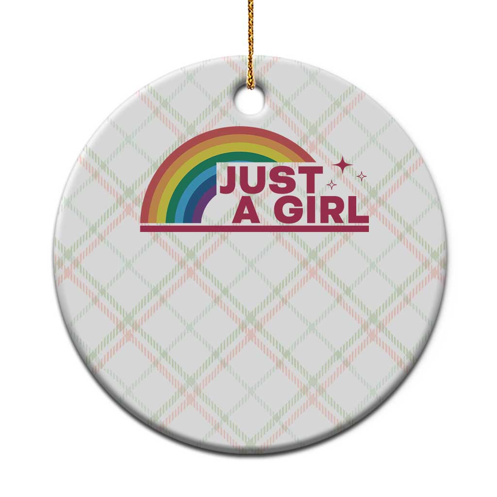 Just A Girl LGBTQ Pride Month Ceramic Ornament TS14 1pc Christmas Plaid Print Your Wear
