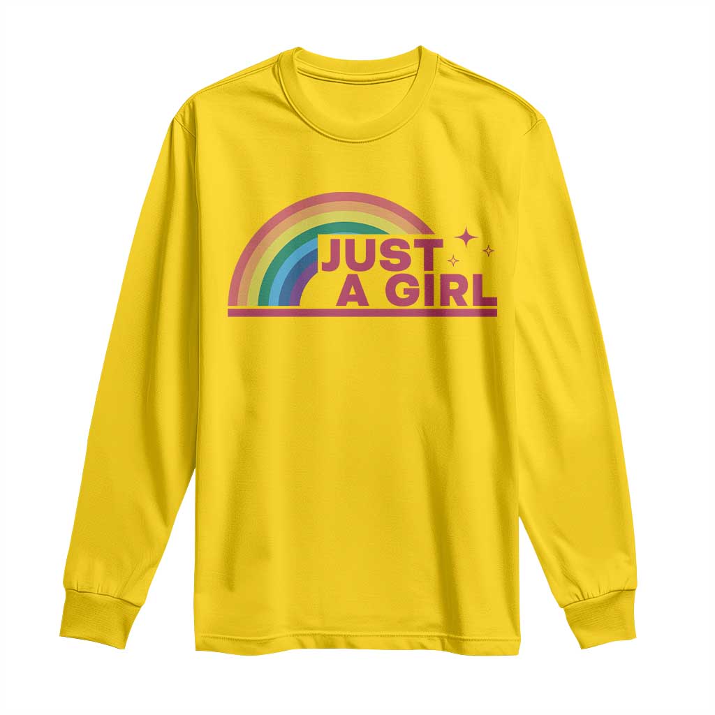 Just A Girl LGBTQ Pride Month Long Sleeve Shirt TS14 Daisy Print Your Wear