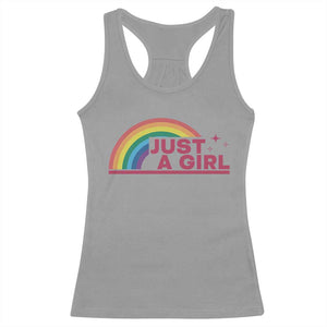 Just A Girl LGBTQ Pride Month Racerback Tank Top TS14 Sport Gray Print Your Wear