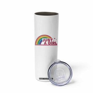 Just A Girl LGBTQ Pride Month Skinny Tumbler TS14 Print Your Wear