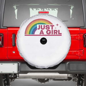 Just A Girl LGBTQ Pride Month Spare Tire Cover TS14 White Print Your Wear