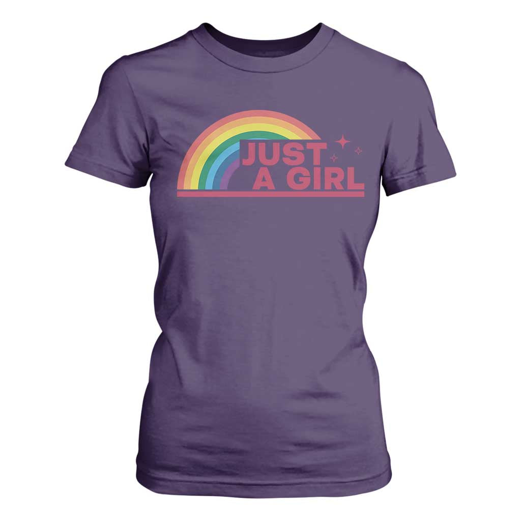 Just A Girl LGBTQ Pride Month T Shirt For Women TS14 Purple Print Your Wear