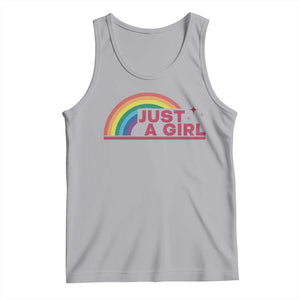 Just A Girl LGBTQ Pride Month Tank Top TS14 Athletic Heather Print Your Wear