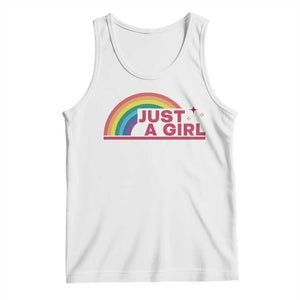 Just A Girl LGBTQ Pride Month Tank Top TS14 White Print Your Wear