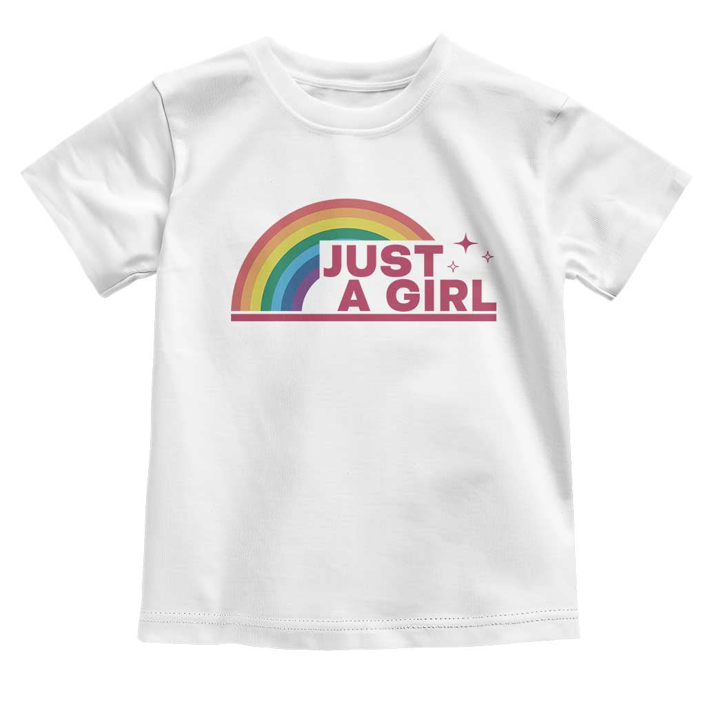 Just A Girl LGBTQ Pride Month Toddler T Shirt TS14 White Print Your Wear