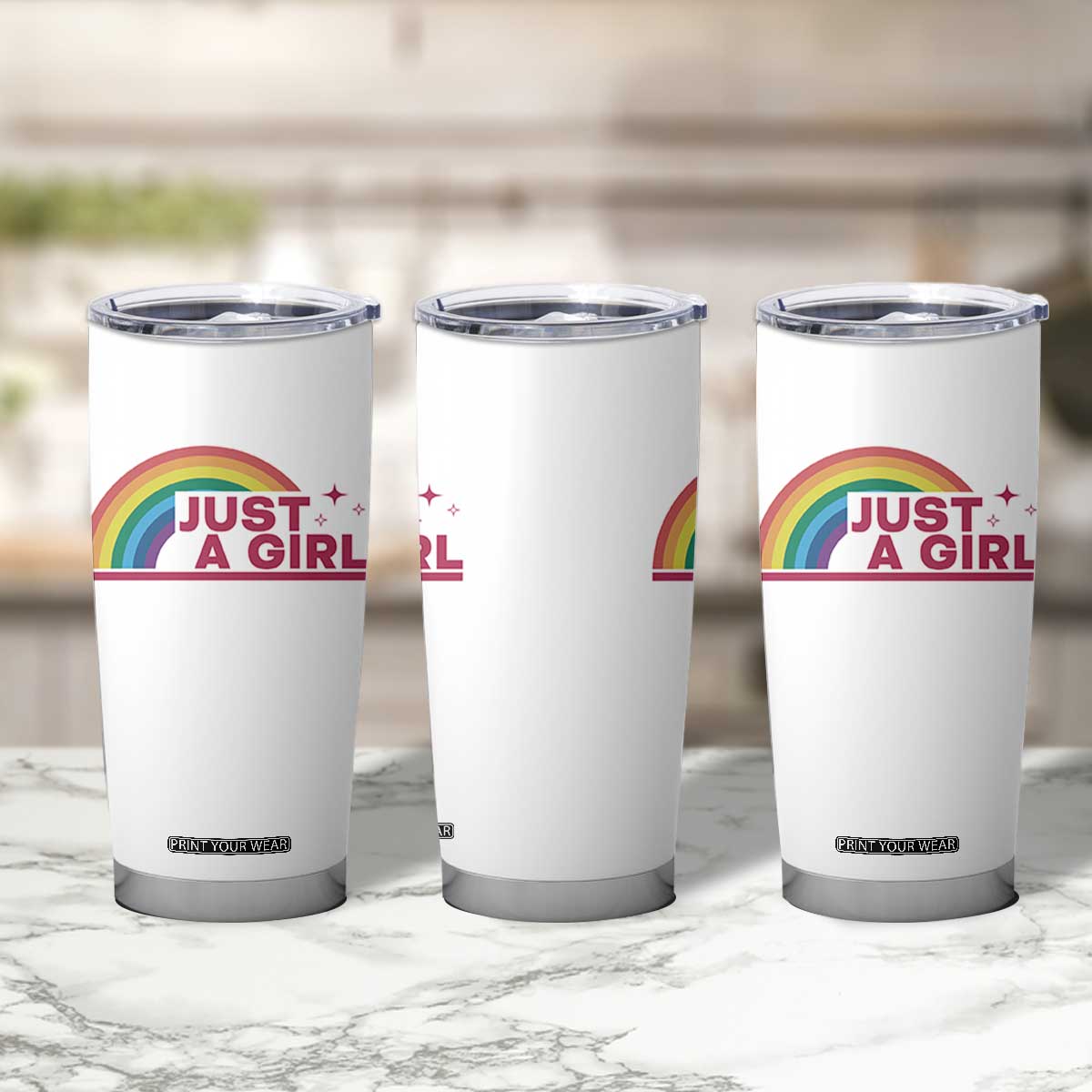 Just A Girl LGBTQ Pride Month Tumbler Cup TS14 Print Your Wear
