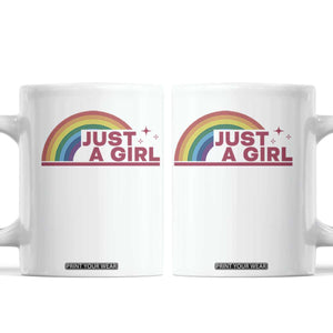 Just A Girl LGBTQ Pride Month Coffee Mug