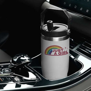 Just A Girl LGBTQ Pride Month Flip Straw Tumbler TS14 Print Your Wear