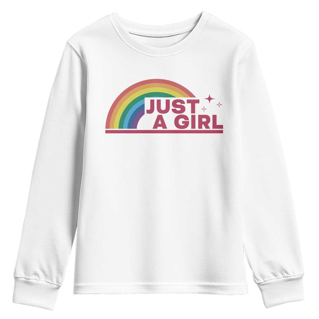 Just A Girl LGBTQ Pride Month Youth Sweatshirt