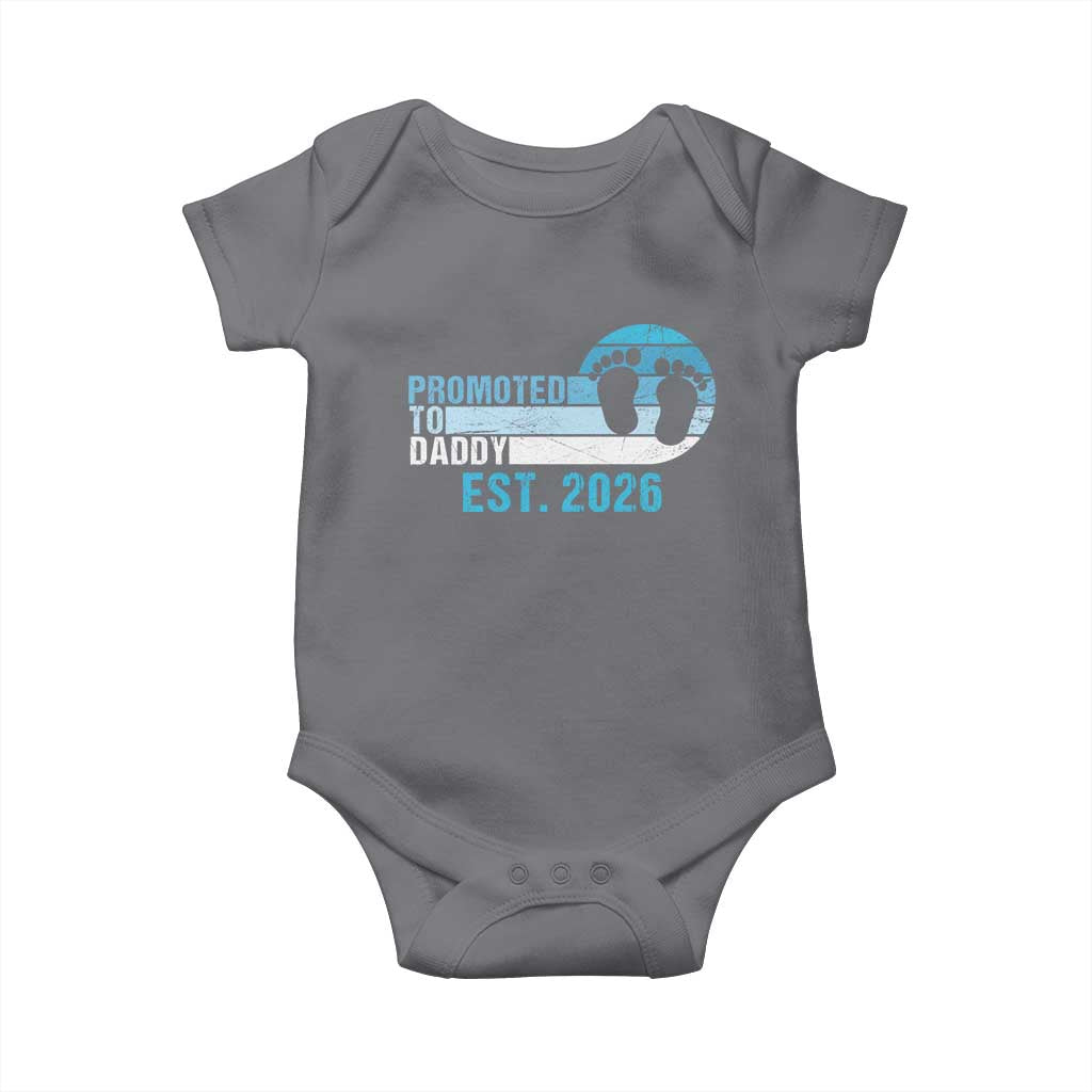 Promoted to Daddy 2026 Baby Onesie Funny Pregnancy Reveal