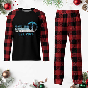 Promoted to Daddy 2026 Plaid Pajama Set Funny Pregnancy Reveal TS14 Buffalo Plaid Print Your Wear