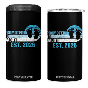 Promoted to Daddy 2026 4 in 1 Can Cooler Tumbler Funny Pregnancy Reveal TS14 One Size: 16 oz Black Print Your Wear