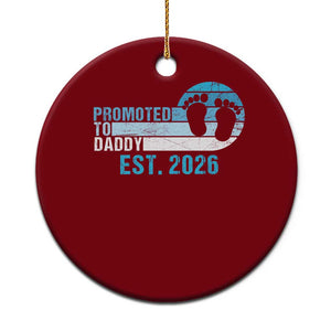 Promoted to Daddy 2026 Ceramic Ornament Funny Pregnancy Reveal TS14 1pc Red Print Your Wear