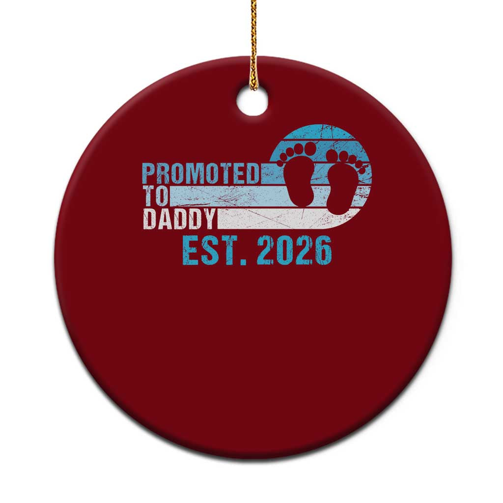 Promoted to Daddy 2026 Ceramic Ornament Funny Pregnancy Reveal TS14 1pc Red Print Your Wear