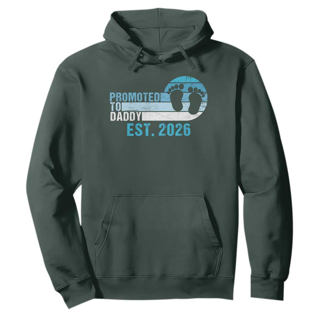 Promoted to Daddy 2026 Hoodie Funny Pregnancy Reveal TS14 Dark Forest Green Print Your Wear