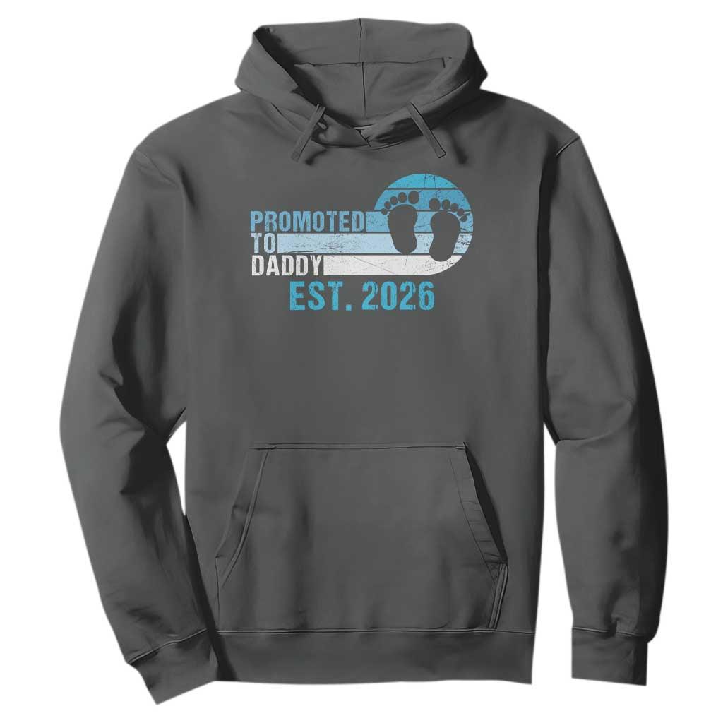 Promoted to Daddy 2026 Hoodie Funny Pregnancy Reveal TS14 Dark Heather Print Your Wear