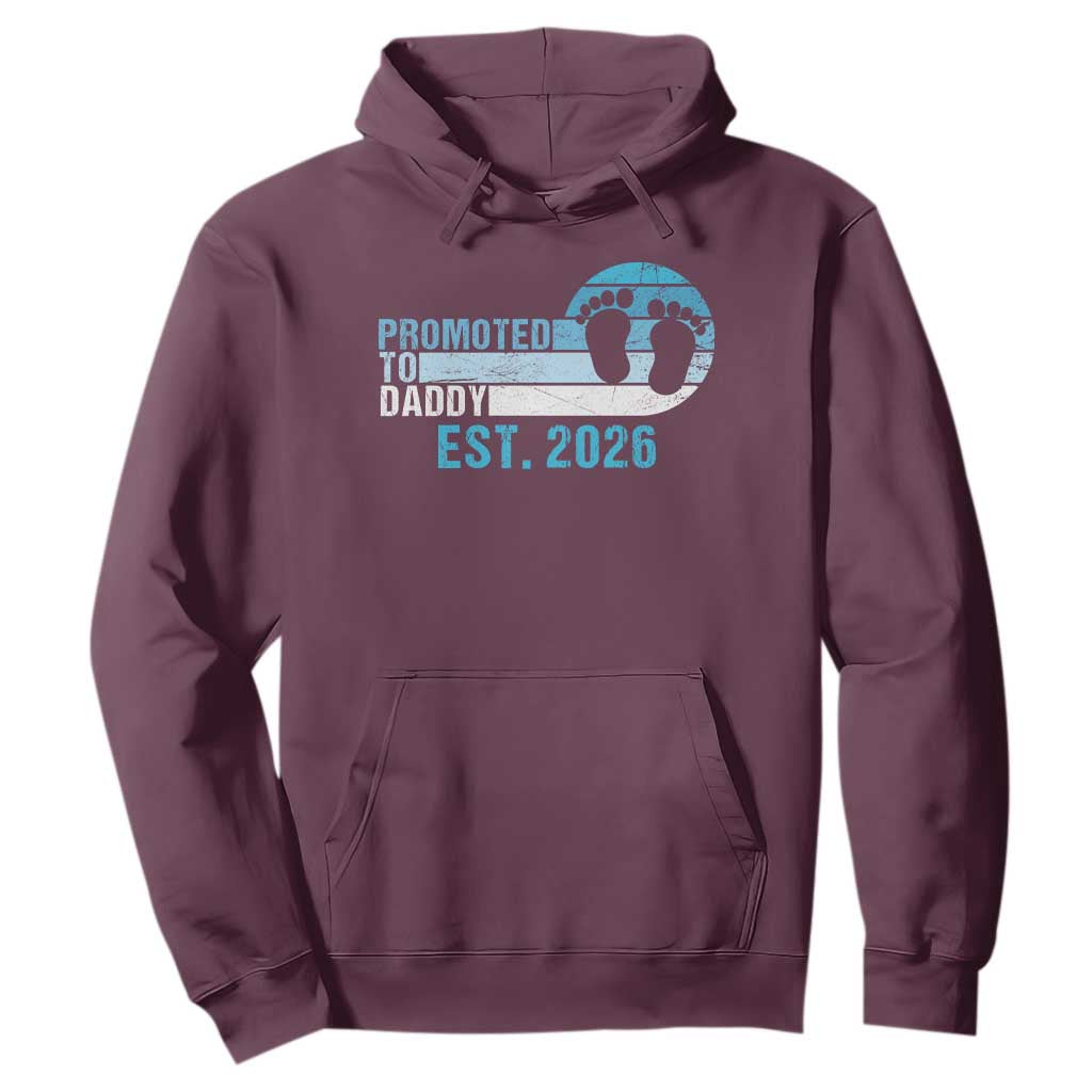 Promoted to Daddy 2026 Hoodie Funny Pregnancy Reveal TS14 Maroon Print Your Wear