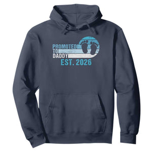 Promoted to Daddy 2026 Hoodie Funny Pregnancy Reveal TS14 Navy Print Your Wear