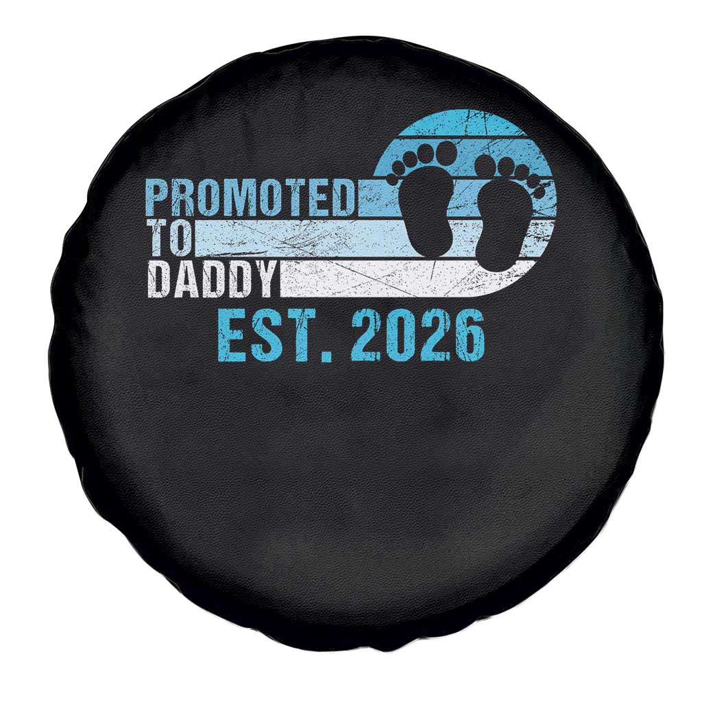 Promoted to Daddy 2026 Spare Tire Cover Funny Pregnancy Reveal TS14 Print Your Wear