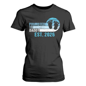 Promoted to Daddy 2026 T Shirt For Women Funny Pregnancy Reveal