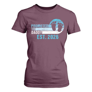 Promoted to Daddy 2026 T Shirt For Women Funny Pregnancy Reveal