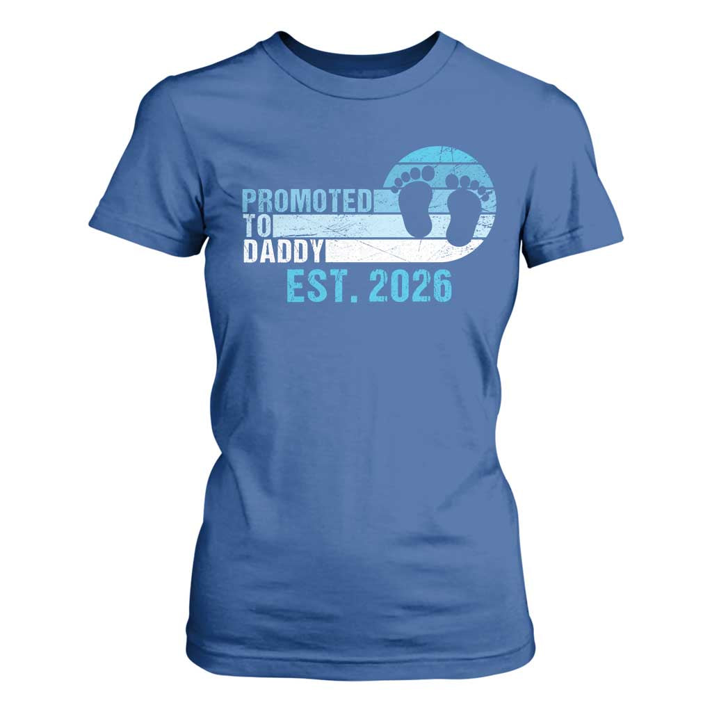 Promoted to Daddy 2026 T Shirt For Women Funny Pregnancy Reveal