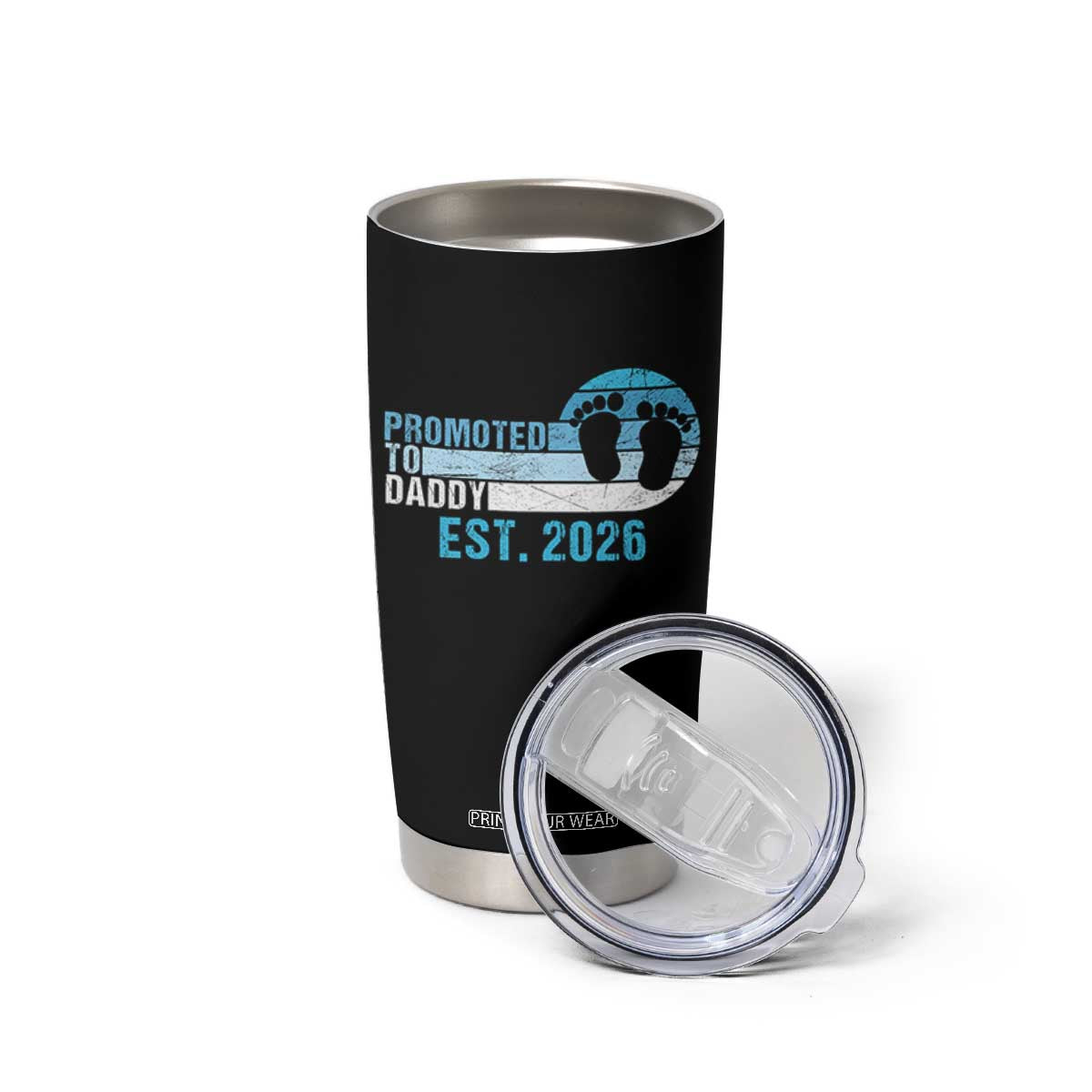 Promoted to Daddy 2026 Tumbler Cup Funny Pregnancy Reveal