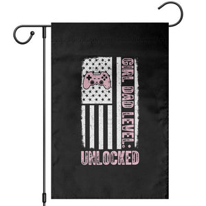 Girl Dad Level Unlocked Garden Flag Funny New Dad