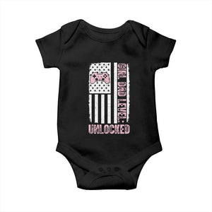 Girl Dad Level Unlocked Baby Onesie Funny New Dad