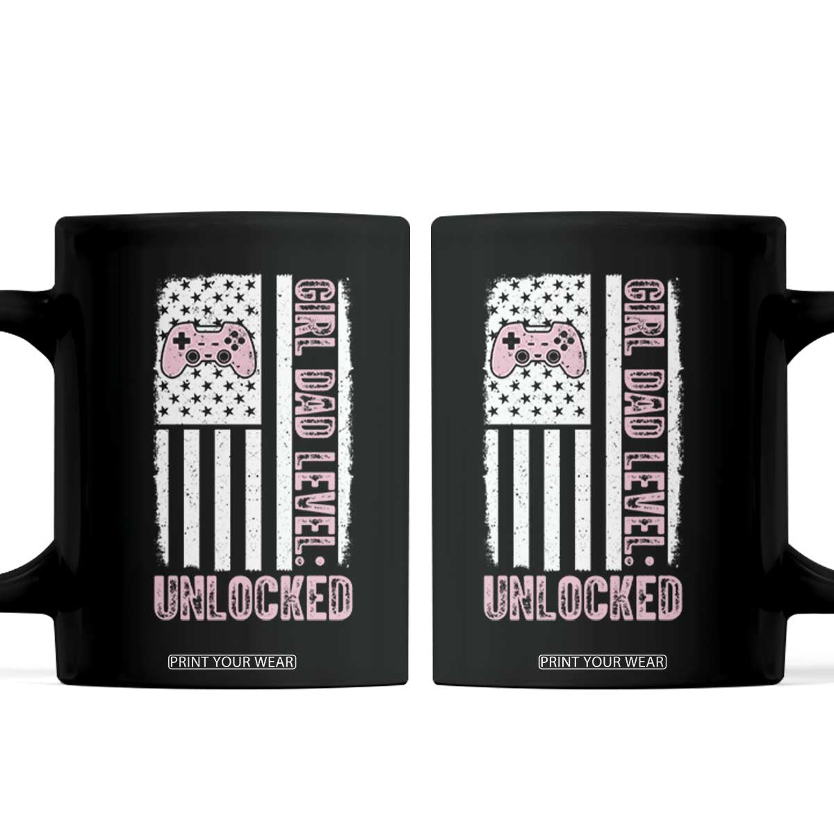 Girl Dad Level Unlocked Coffee Mug Funny New Dad