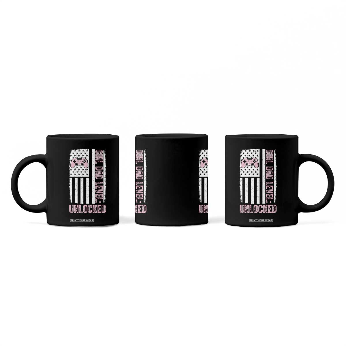 Girl Dad Level Unlocked Coffee Mug Funny New Dad