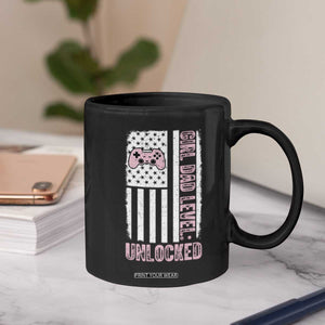 Girl Dad Level Unlocked Coffee Mug Funny New Dad