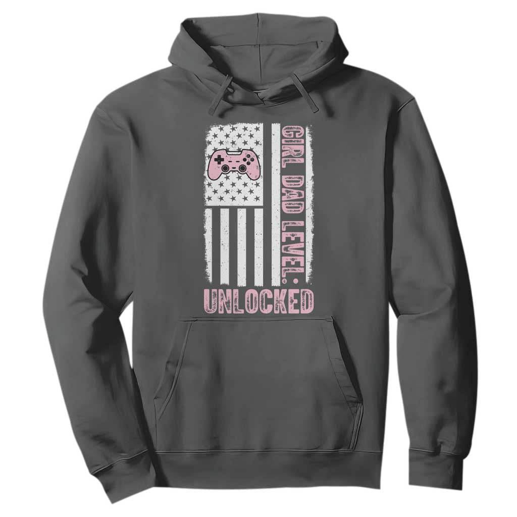 Girl Dad Level Unlocked Hoodie Funny New Dad