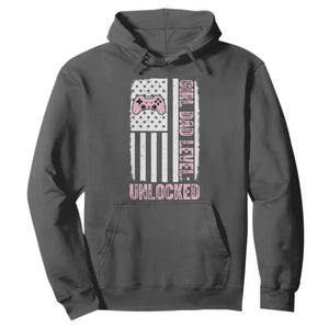 Girl Dad Level Unlocked Hoodie Funny New Dad