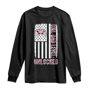 Girl Dad Level Unlocked Long Sleeve Shirt Funny New Dad