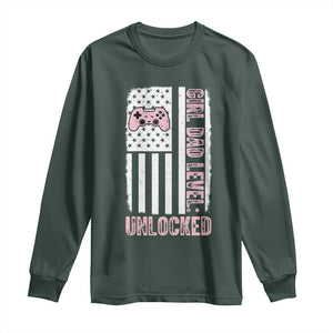Girl Dad Level Unlocked Long Sleeve Shirt Funny New Dad