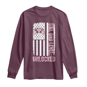 Girl Dad Level Unlocked Long Sleeve Shirt Funny New Dad