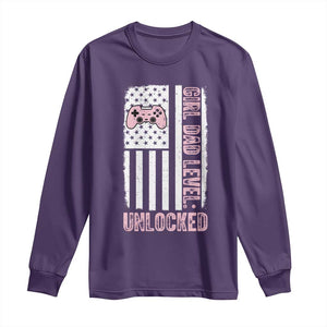 Girl Dad Level Unlocked Long Sleeve Shirt Funny New Dad