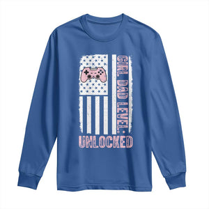 Girl Dad Level Unlocked Long Sleeve Shirt Funny New Dad