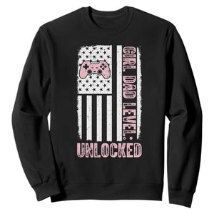 Girl Dad Level Unlocked Sweatshirt Funny New Dad