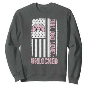Girl Dad Level Unlocked Sweatshirt Funny New Dad